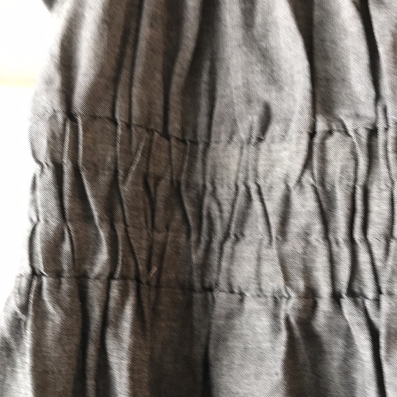 Jean dress with gathered waist and cap sleeves - Picture 5 of 6